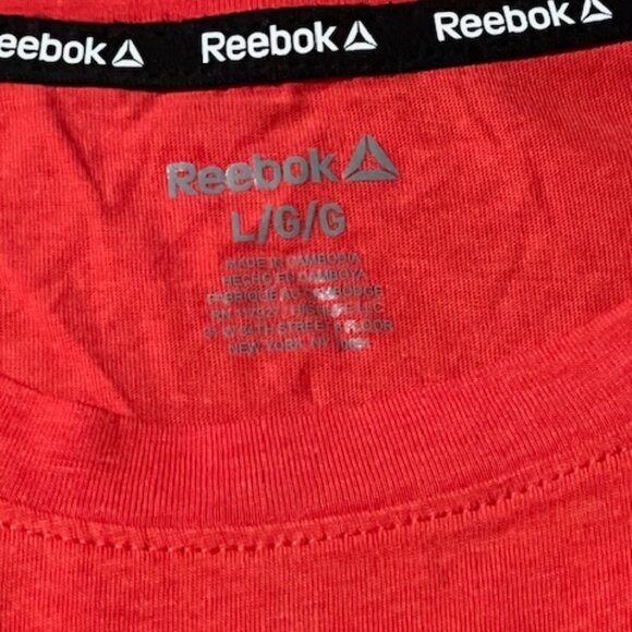 Reebok Womens Relaxed Fit Branded Tank Top Bittersweet Red Size L NWT - Picture 5 of 6